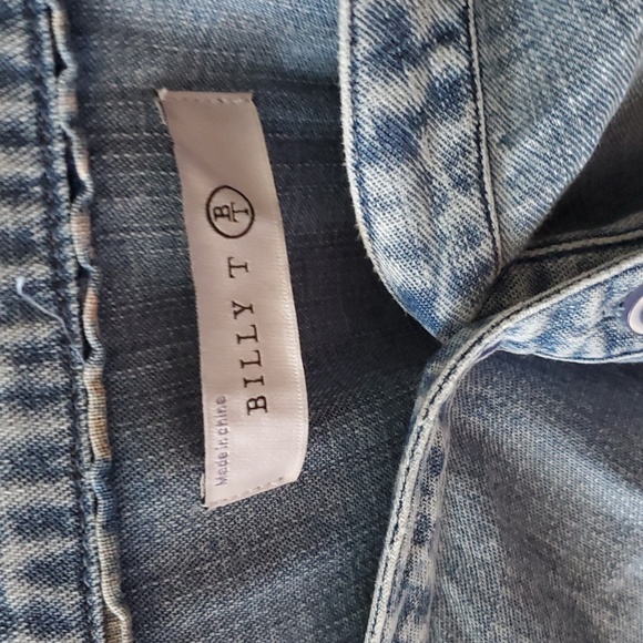 Billy T Denim Poet Shirt RETAIL $98 - Picture 4 of 6